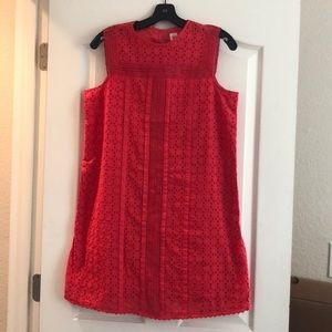 Cotton eyelet bell shaped dress